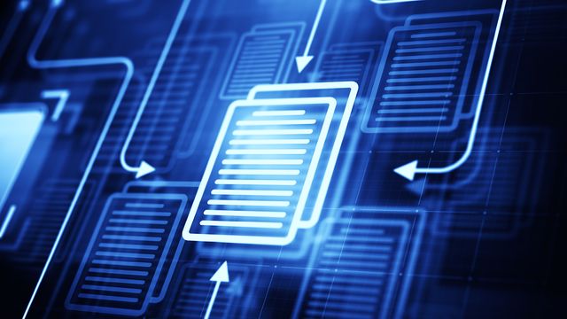 Digital workflow graphic illustrating high-throughput CE-SDS data processing and integrity. 
